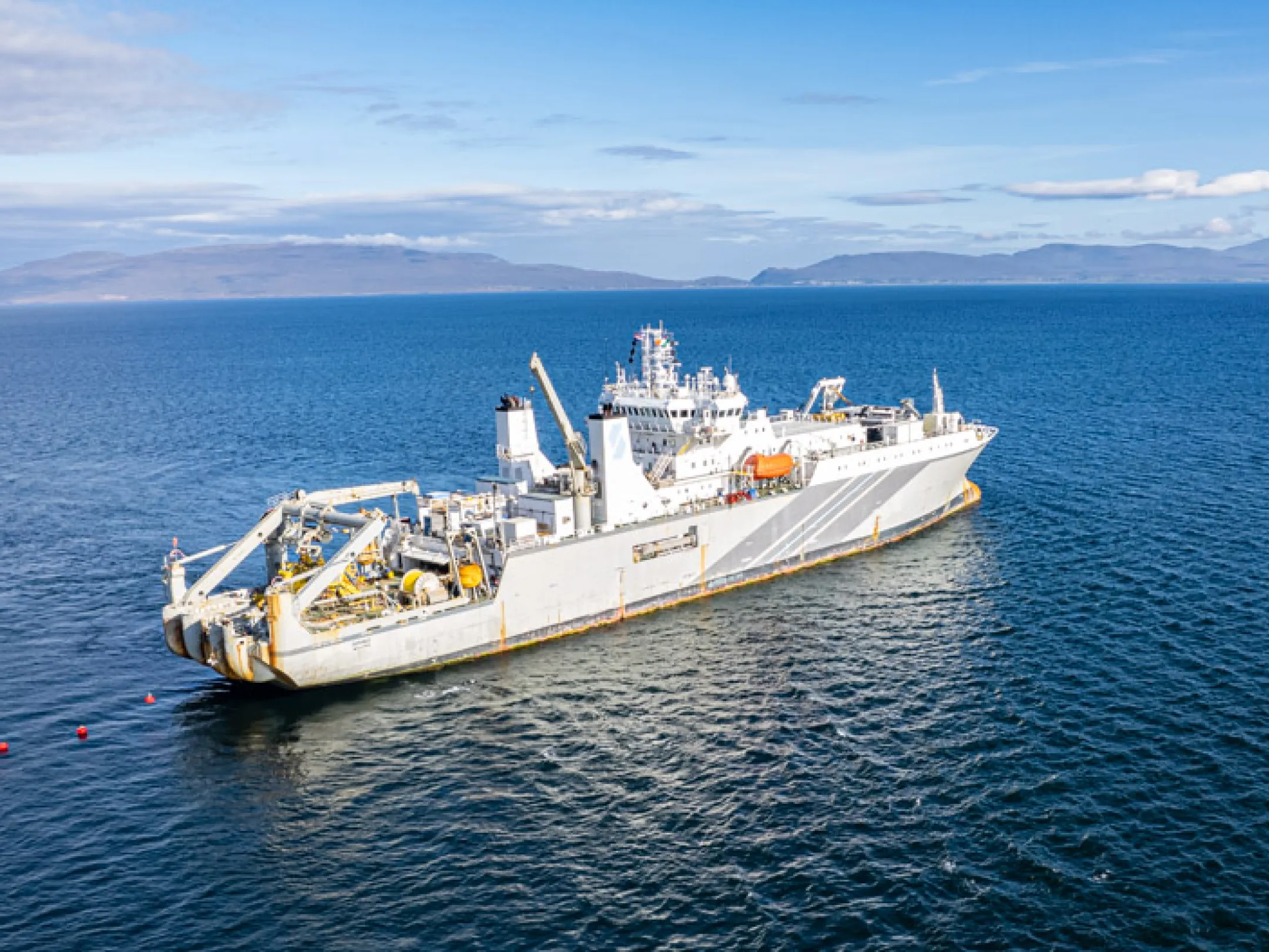 Aurora boat on the water 